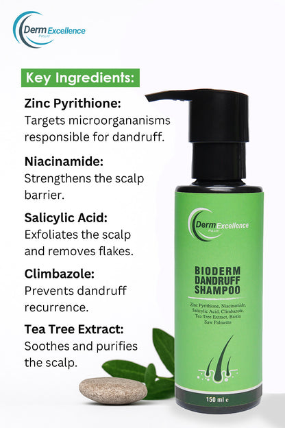 Bioderm Anti Dandruff Shampoo | Advanced Flake Control & Scalp Purifying Formula